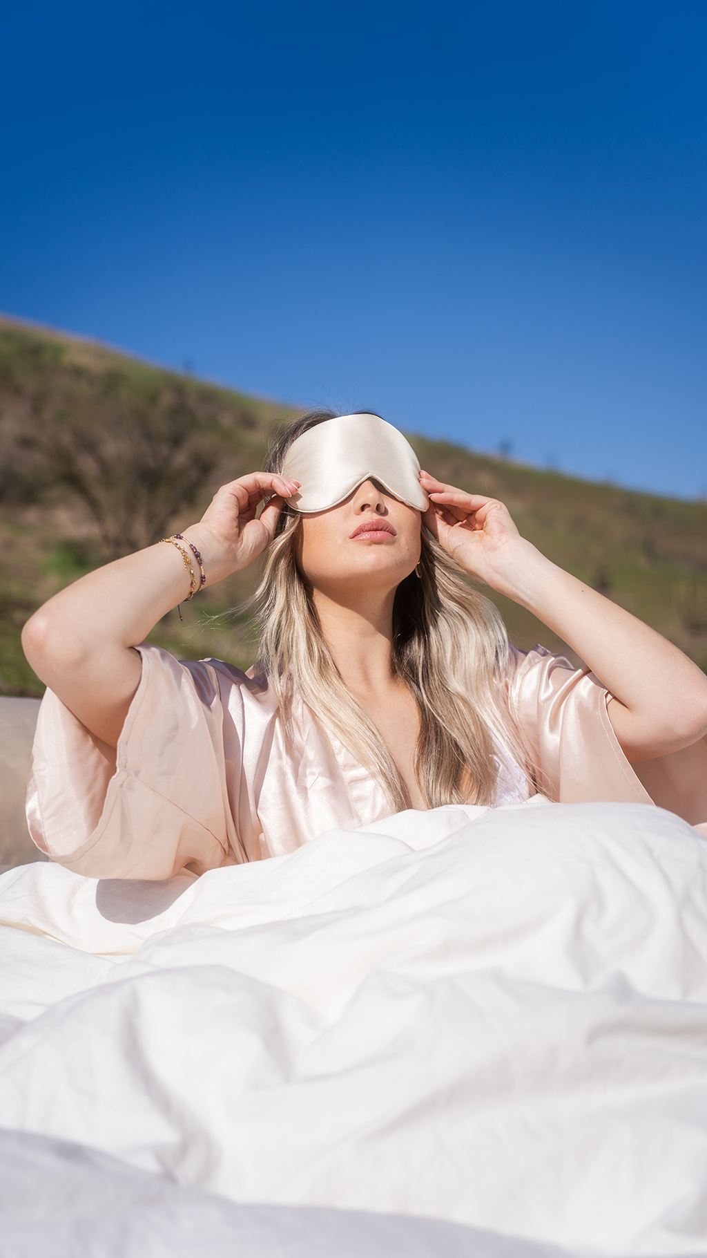 Antifaz Regular de seda mulberry - Mas Descanso Chile