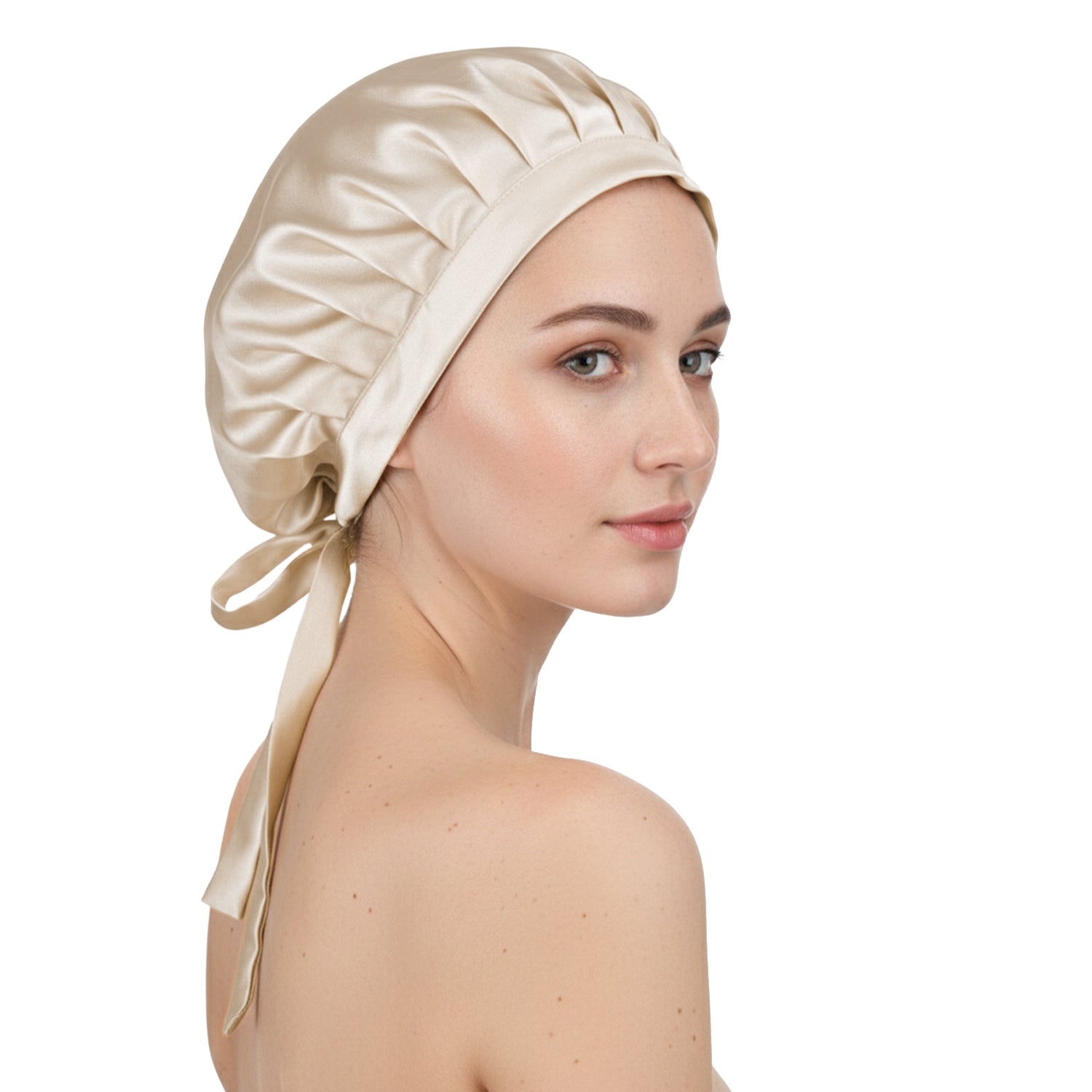 Turbante de seda mulberry para proteger el cabello al dormir - Mas Descanso Chile