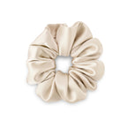 Scrunchie grande seda mulberry en cabello abundante, sin marcas ni tension - Mas Descanso