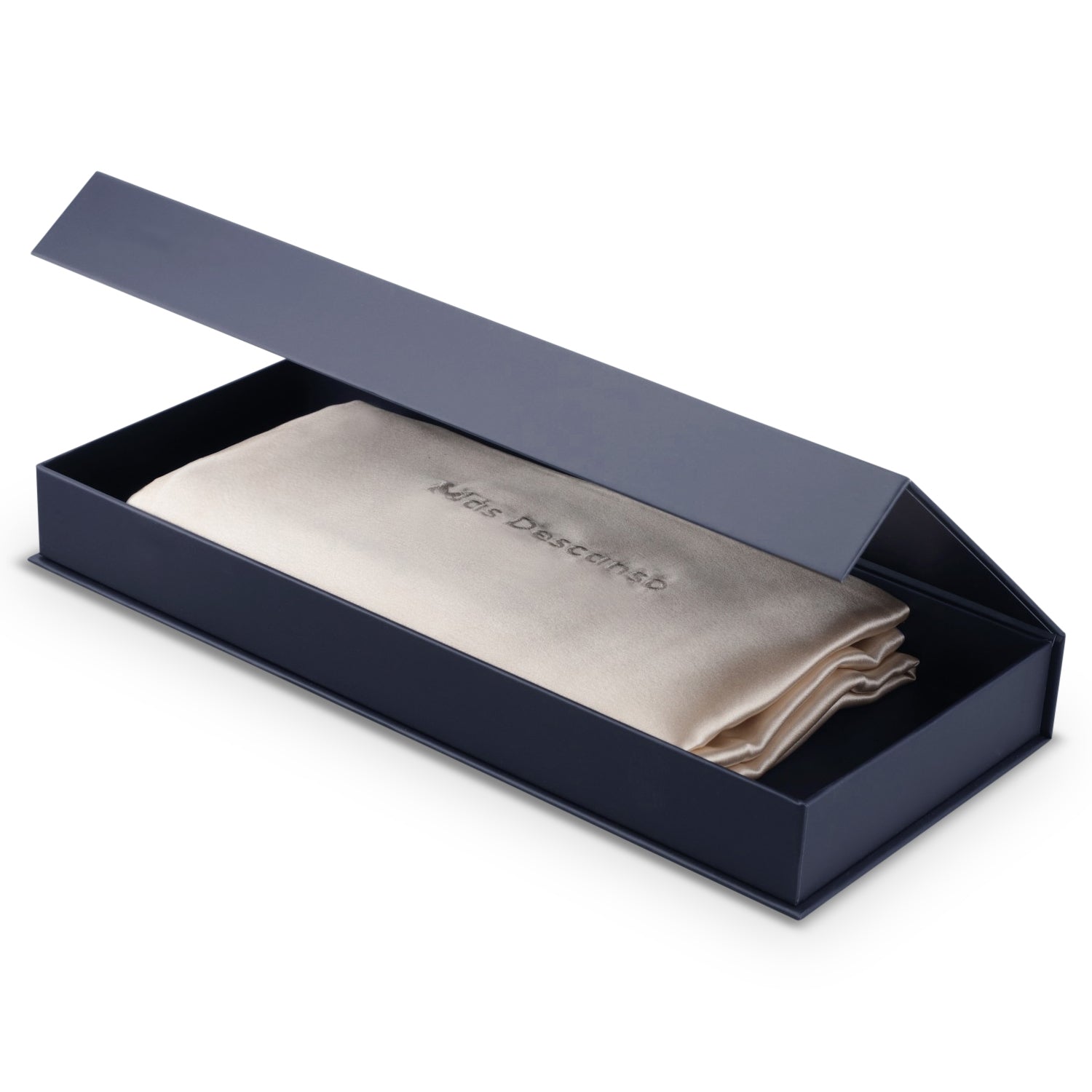 Funda de almohada de seda mulberry King sin cierre color Champagne - Mas Descanso Chile
