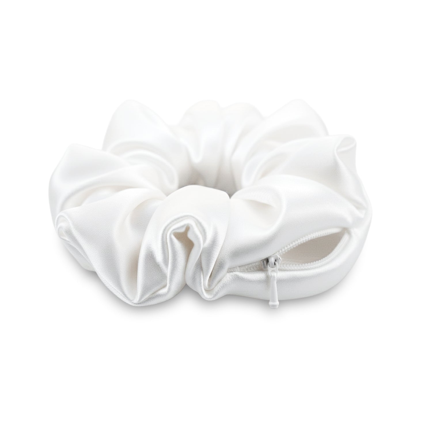 Scrunchie Cierre Oculto (6 cm) de seda mulberry - Mas Descanso Chile