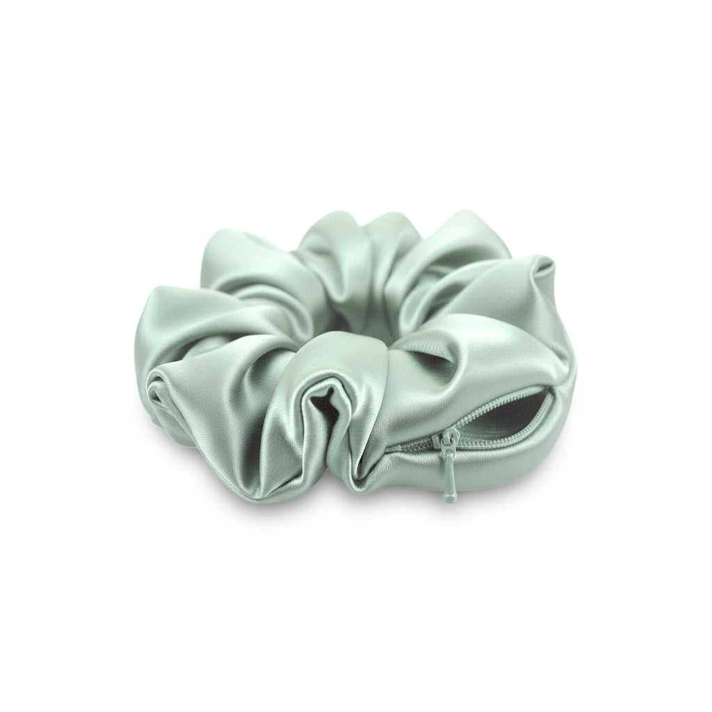 Scrunchie Cierre Oculto (6 cm) de seda mulberry - Mas Descanso Chile