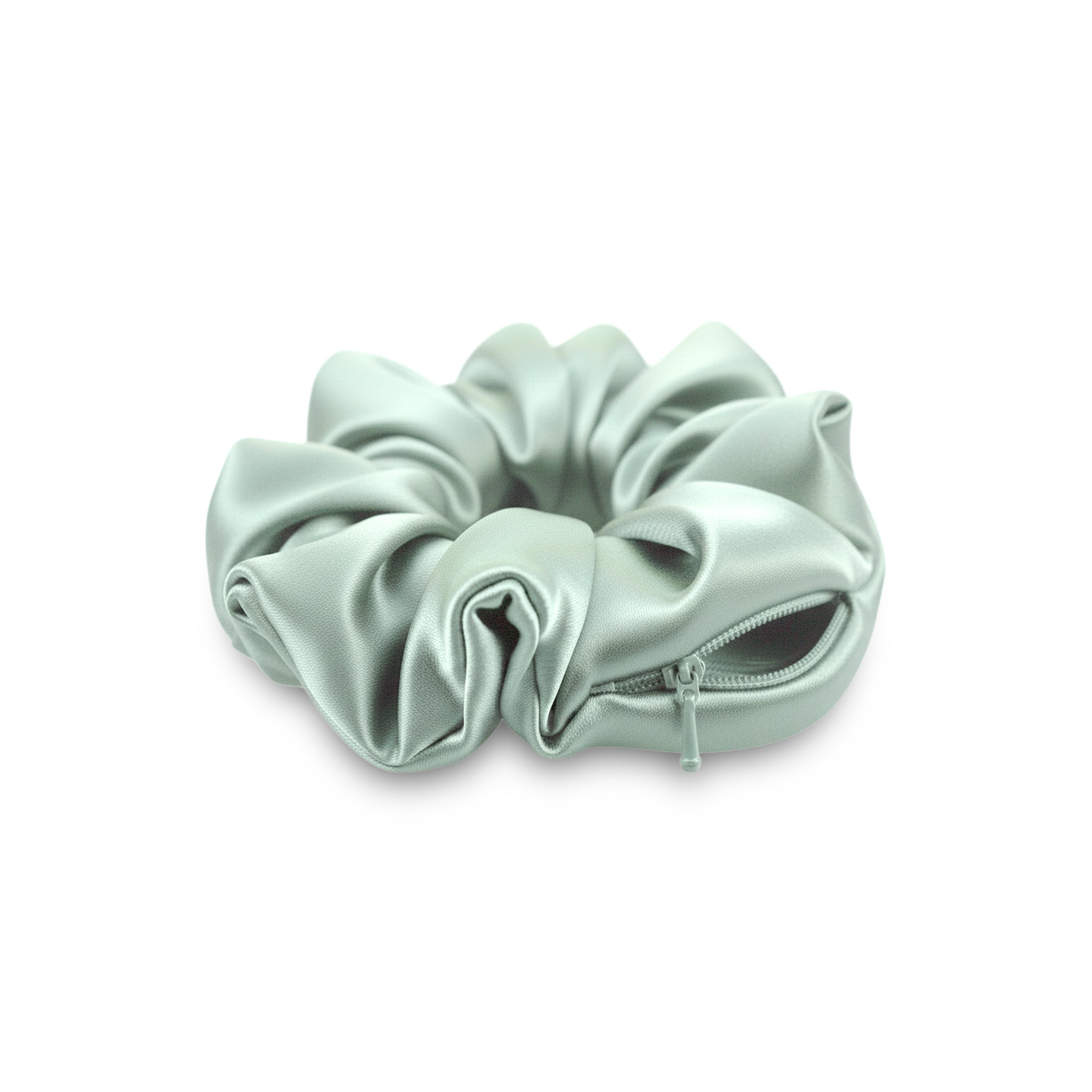 Scrunchie Cierre Oculto (6 cm) de seda mulberry - Mas Descanso Chile