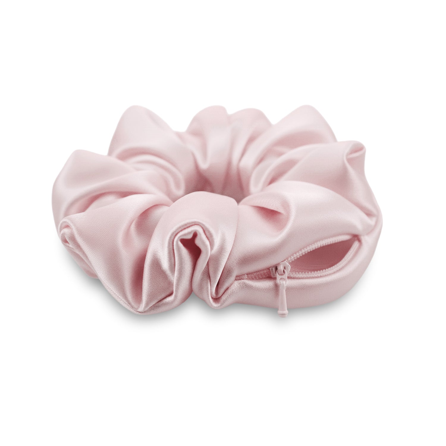 Scrunchie de seda mulberry con cierre oculto para mayor seguridad - Mas Descanso Chile