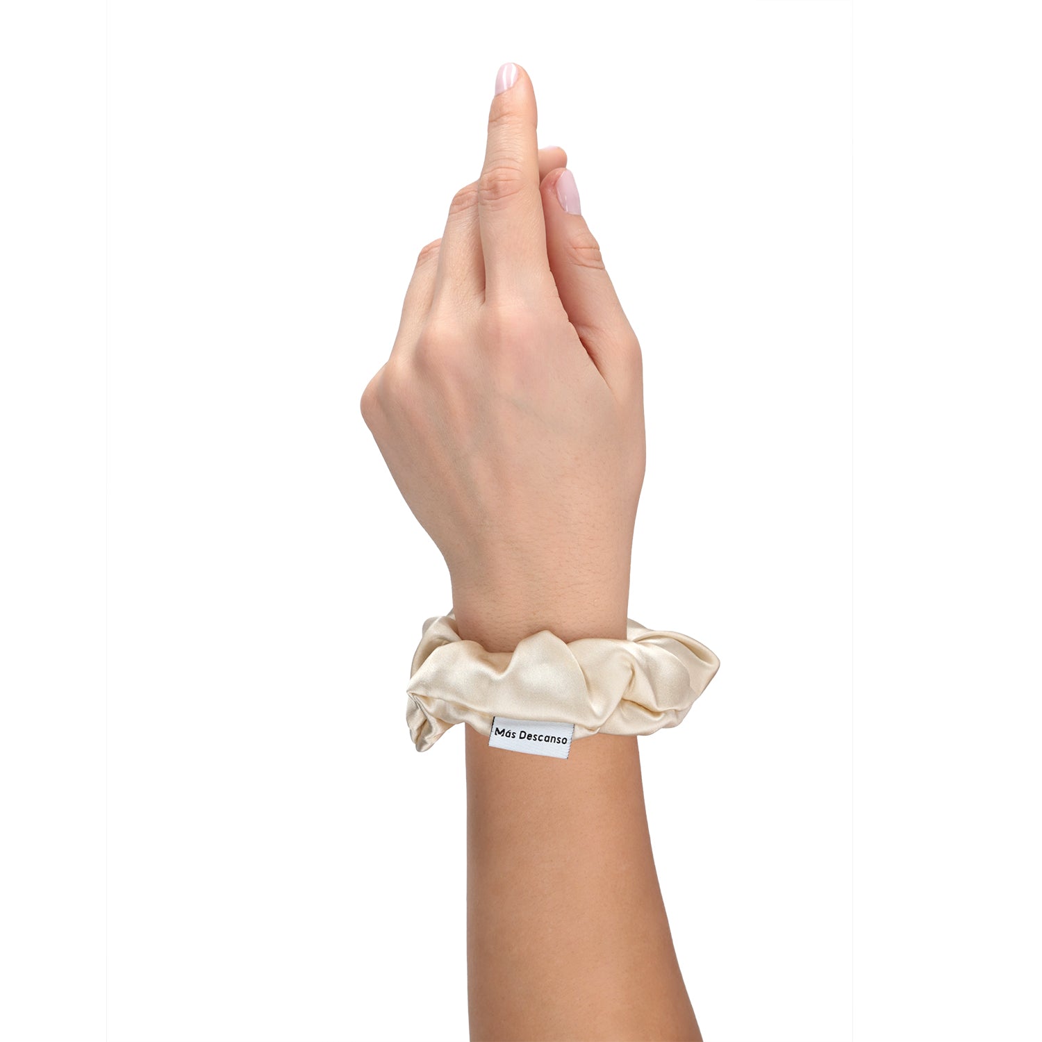 Scrunchie de seda mulberry incluido en pack silencio y comodidad - Mas Descanso