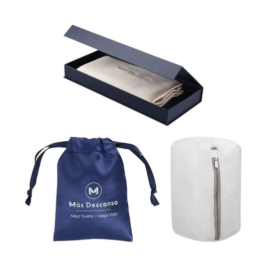 Caja Funda Lujo + Bolsa Lavar Seda + Bolsa Seda Funda