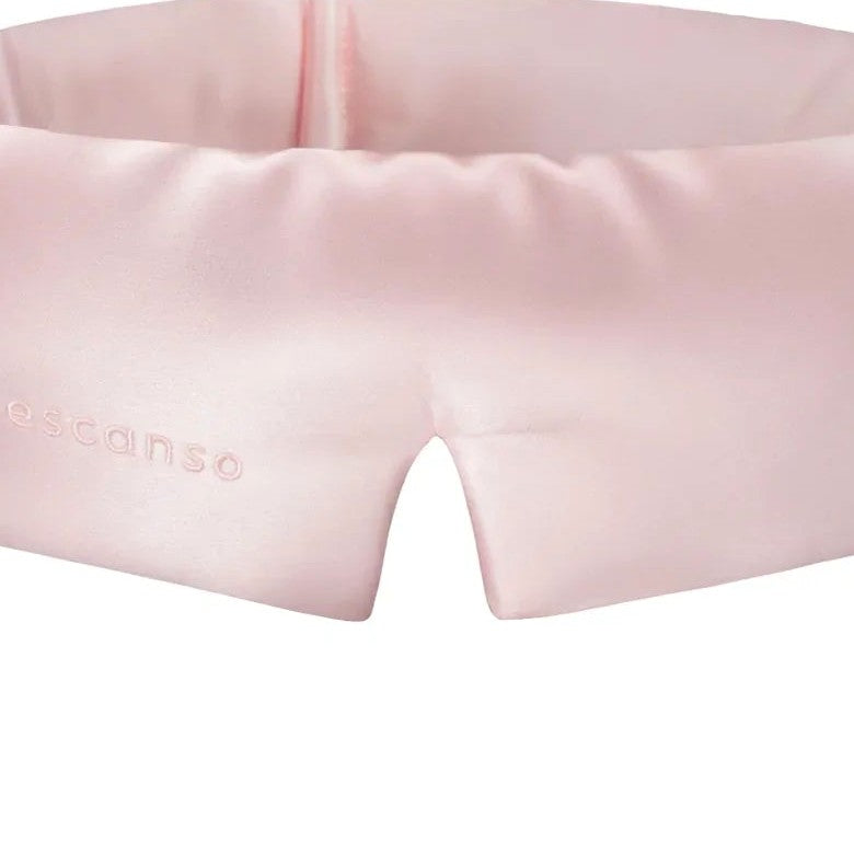 Antifaz de seda Más Descanso rosa