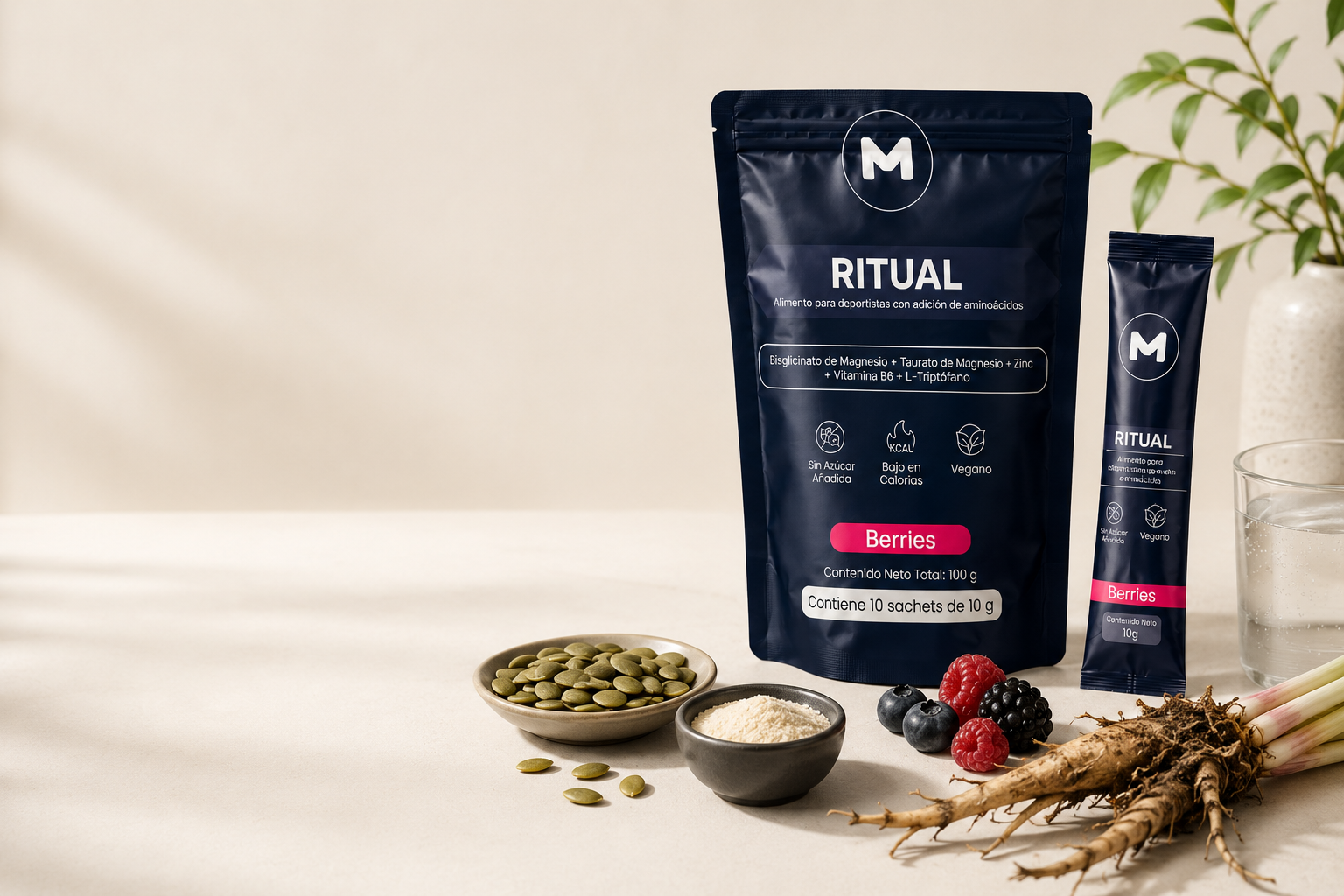 Ingredientes naturales junto a RITUAL